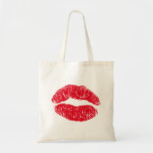 Red Kissons Lips Tote Bag (Voorkant)