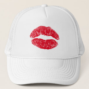 Red Kissons Lips Trucker Pet