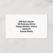 Red Kitchen Home Improvements Renovations Visitekaartje (Achterkant)