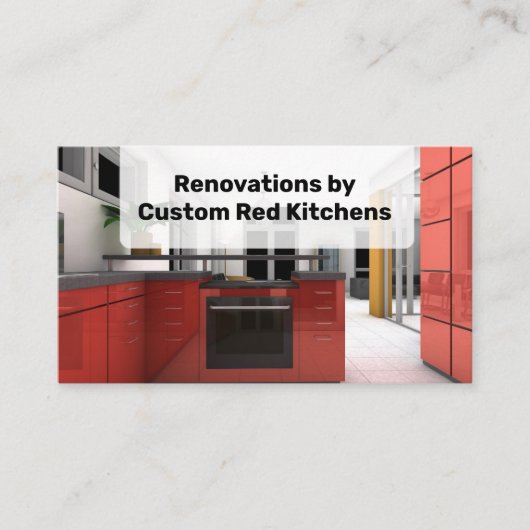 Red Kitchen Home Improvements Renovations Visitekaartje (Voorkant)