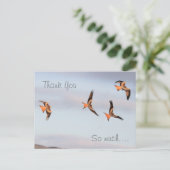 Red Kite bedankt Briefkaart (Staand voorkant)
