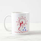 Red Kite Pattern Coffee Cup Koffiemok (Links)