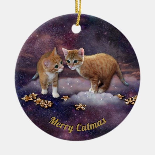 Red Kittens Keramisch Ornament (Voorkant)