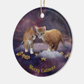Red Kittens Keramisch Ornament (Links)