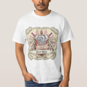Red Knight Family Crest Achternaam T-shirt