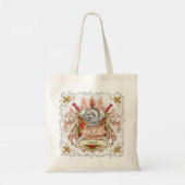 Red Knight Family Crest Achternaam Tote Bag (Achterkant)