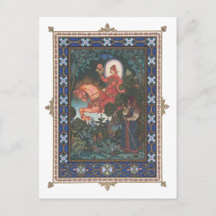 Red Knight Russian Folktale Postcard Briefkaart