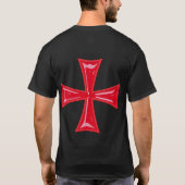Red Knight's Cross / Ritterkreuz / Templar T-shirt (Achterkant)