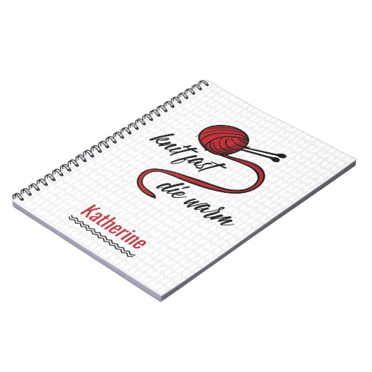 Red Knit Fast, Die Warm Notitieboek (Linkerzijde)