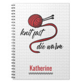 Red Knit Fast, Die Warm Notitieboek (Voorkant)