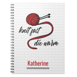 Red Knit Fast, Die Warm Notitieboek