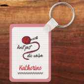 Red Knit Fast, Die Warm Sleutelhanger (Achterkant)