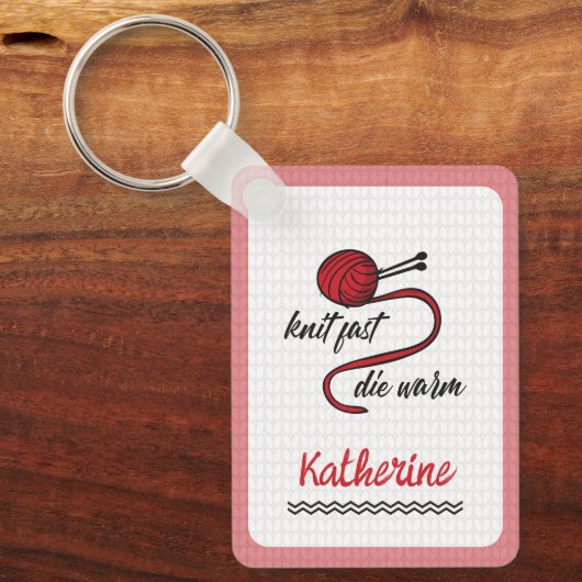 Red Knit Fast, Die Warm Sleutelhanger (Voorkant)