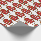 Red Knit Mittens Kerstsuiker Cookie Vakantie Cadeaupapier (Hoek)