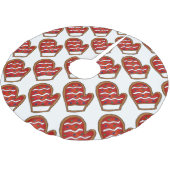 Red Knit Sugar Cookie Mitten Kerstmis Baking Kerstboom Rok (Gekanteld)