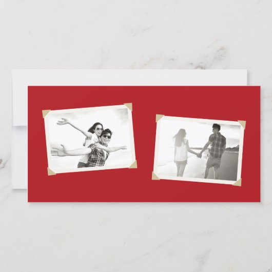 Red Knot Double Happiness Chinese Weddenfoto Save The Date (Achterkant)