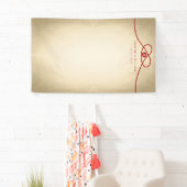 Red Knot Double Happiness Weddenfoto Achtergrond Spandoek (Insitu)