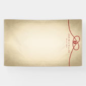 Red Knot Double Happiness Weddenfoto Achtergrond Spandoek (Horizontaal)