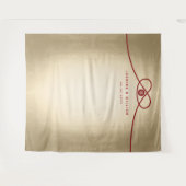 Red Knot Double Happiness Weddenfoto Achtergrond Wandkleed (Voorkant (horizontaal))