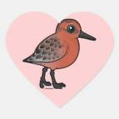 Red Knot Hart Sticker (Voorkant)