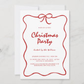 Red Knot Modern Kerstfeest Kaart (Voorkant)