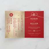 Red Knot Union Double Happiness Chinese Wedding (Binnen)