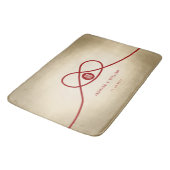 Red Knot Union Double Happiness Chinese Wedding Badmat (Gekanteld)
