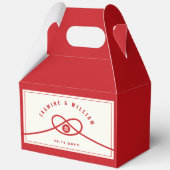 Red Knot Union Double Happiness Chinese Wedding Bedankdoosjes (Voorkant)