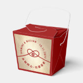 Red Knot Union Double Happiness Chinese Wedding Bedankdoosjes (Voorkant Zijde)