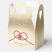 Red Knot Union Double Happiness Chinese Wedding Bedankdoosjes (Geopend)