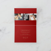 Red Knot Union Double Happiness Chinese Wedding Bedankkaart (Binnen)