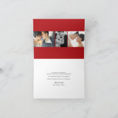 Red Knot Union Double Happiness Chinese Wedding Bedankkaart (Binnen)