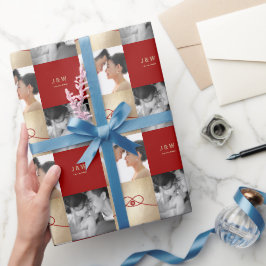 Red Knot Union Double Happiness Chinese Wedding Cadeaupapier