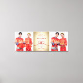 Red Knot Union Double Happiness Chinese Wedding Canvas Afdruk (Voorkant)