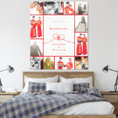 Red Knot Union Double Happiness Chinese Wedding Canvas Afdruk (Insitu (Slaapkamer))