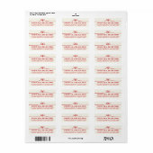 Red Knot Union Double Happiness Chinese Wedding Etiket (Full Sheet)
