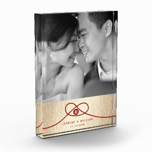 Red Knot Union Double Happiness Chinese Wedding Fotoblokken