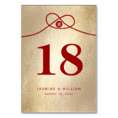 Red Knot Union Double Happiness Chinese Wedding Kaart (Achterkant)