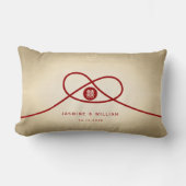Red Knot Union Double Happiness Chinese Wedding Kussen (Voorkant)