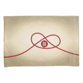 Red Knot Union Double Happiness Chinese Wedding Kussensloop (Voorkant-Rechts)