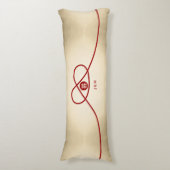 Red Knot Union Double Happiness Chinese Wedding Lichaamskussen (Voorkant Verticaal)