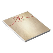 Red Knot Union Double Happiness Chinese Wedding Notitieblok (Schuin)