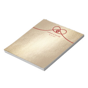 Red Knot Union Double Happiness Chinese Wedding Notitieblok