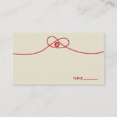Red Knot Union Double Happiness Chinese Wedding Plaatskaartje (Voorkant)