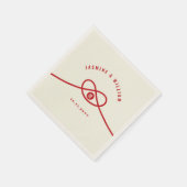 Red Knot Union Double Happiness Chinese Wedding Servet (Hoek)