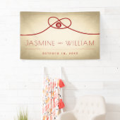 Red Knot Union Double Happiness Chinese Wedding Spandoek (Insitu)
