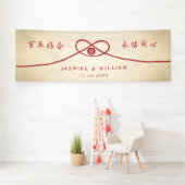 Red Knot Union Double Happiness Chinese Wedding Spandoek (Insitu)