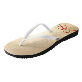 Red Knot Union Double Happiness Chinese Wedding Teenslippers (Schuin)