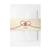 Red Knot Union Double Happiness Chinese Wedding Uitnodigingen Wikkel (Voorkant Voorbeeld)