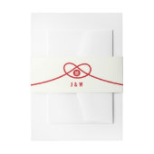 Red Knot Union Double Happiness Chinese Wedding Uitnodigingen Wikkel (Voorkant Voorbeeld)
